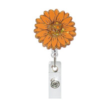 360 Swivel Card Holder Adjustable Lanyard Vibrant Lightweight Work Accessory Orange