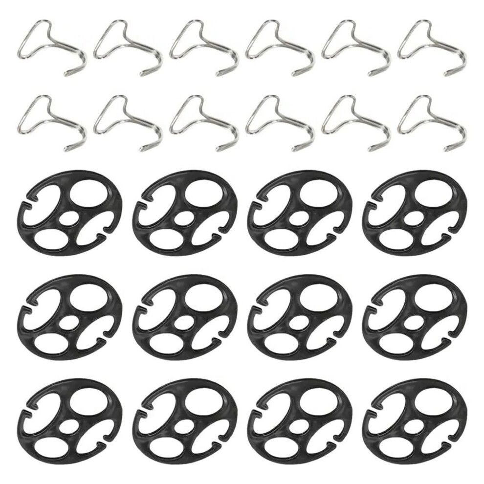 Easy Installation 12Pcs Chuck And 12Pcs Hook Locking Clip For Reinforce Cushions Black 7754004727595