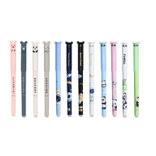 10 Pieces Creative Writing Tools Erasable 0.5mm Medium Point Cartoon Designs