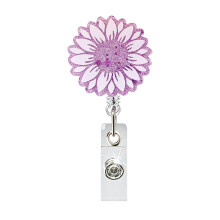 Rotating Card Clip Adjustable Cord System Ergonomic Office Equipment ABS Plastic Purple