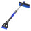 Three Function Ice Scraper Snow Brush Extendable Aluminum Rod Car Truck SUV Cleaner Blue 1