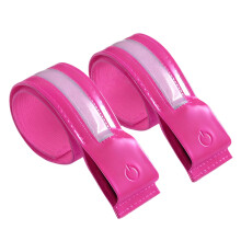 Waterproof Reflective Running Armband USB Rechargeable 3 Lighting Mode for Night Pink