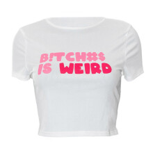 (L, White) Womens Crop Tops Sexy Summer Short Sleeve Tee Short T-Shirts Slim-Fitted Teen Clothes Streetwear White XL