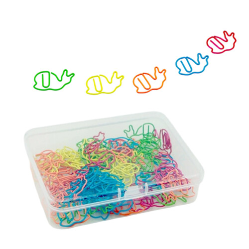 100 Pieces Creative Snail Design Clips Multicolor Binders Clips Paper Clips Set