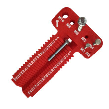 4-100mm Ergonomic Screw Gauge Tool Enhancing Comfort Red