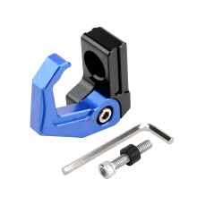 Motorcycle Handlebar Hook Heavy Load Capacity Aluminum Accessory For Helmets Blue