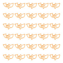 Pack of 30 Colorful Dolphin Metal Paper Clips for Office School Stationery Supplies Orange
