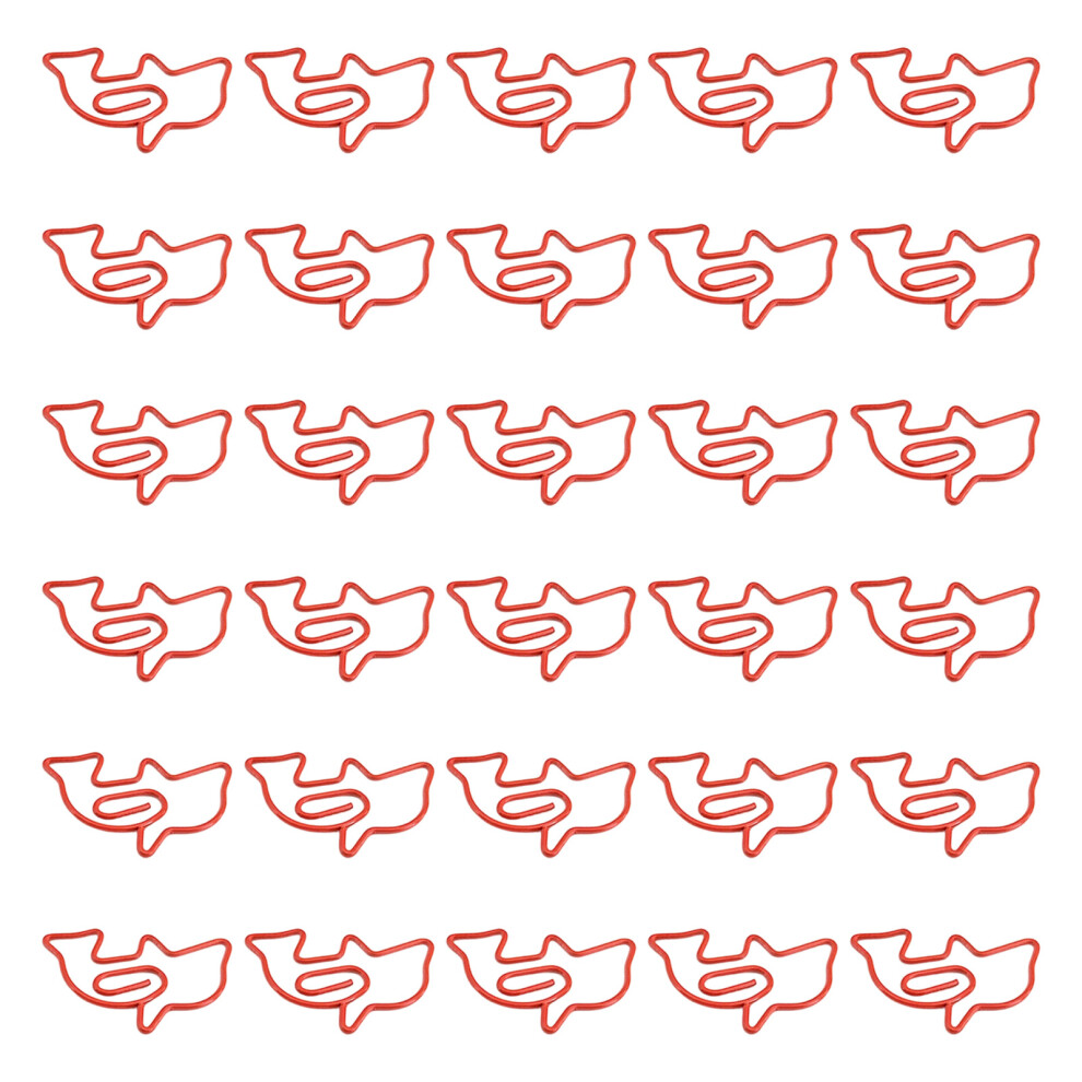 Creative Dolphin Paper Clips Metal Animal Bookmarks Clips Office School Supplies Red 7754004767904