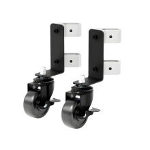 Pack of 2 Firm Steel Front Disks for Rolling Set Easy Pushing Black