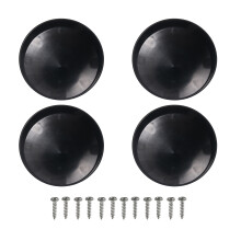 Set Of 4 Black Polypropylene Post Canopies 9Inch Quadrilateral For Pier Post Black