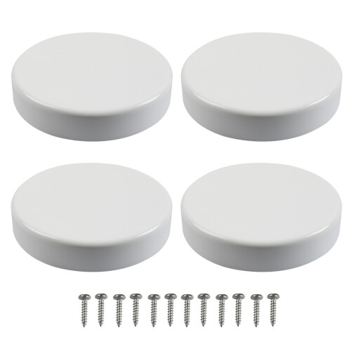 Pack Of 4 9Inch Marine Dock Post Headpieces Permanent Polypropylene Piling White