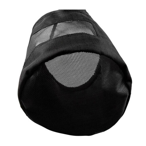 Justerbar Elastisk Höfoderpåse för Hästar - Utomhushalsfoderpåse i Svart M-24x25cm 2