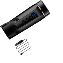 12V 24V Universal Car Electric Heating Cup With LCD Panel For Coffee Tea Water