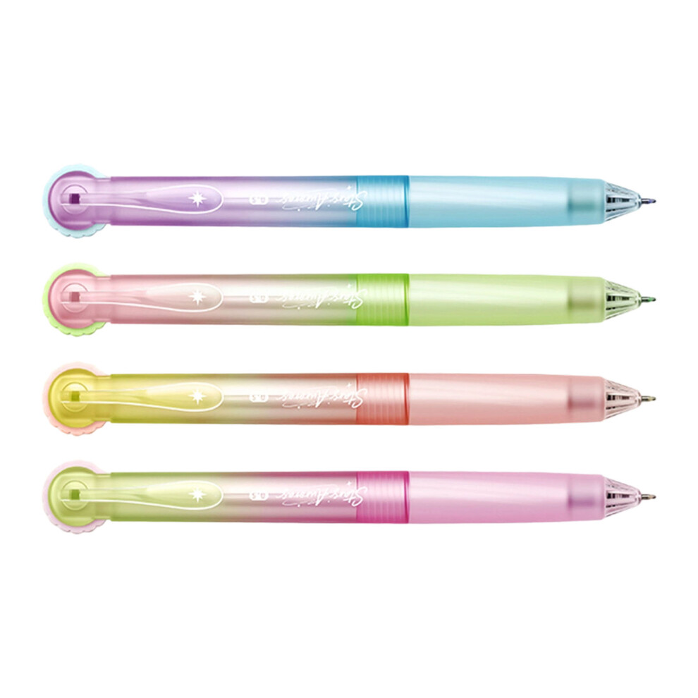 4Pcs Retractable Gel Inks Pens 0.5Mm Tip Refillable Gel Inks Pen Quick Aurora Dreamland 7754004765030