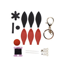 Creative PU Leather Auto Hanging Decors For Key Phones Black Red Keychain styl