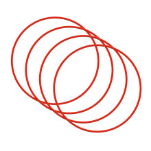 Quick Application Hub Guards High Effect ABS Material Rings for 18 Inch Rims Red