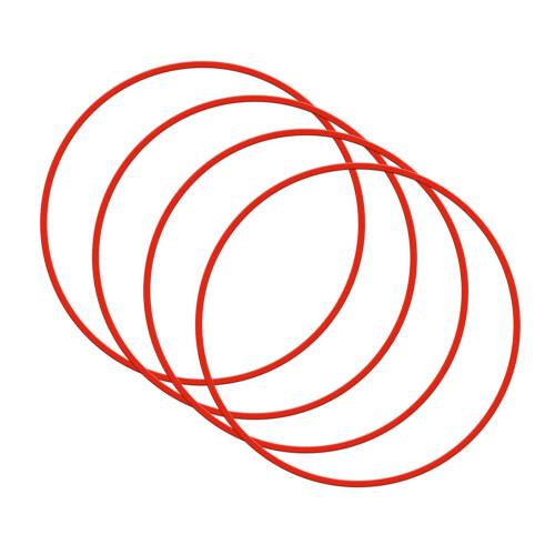 Quick Application Hub Guards High Effect ABS Material Rings for 18 Inch Rims Red
