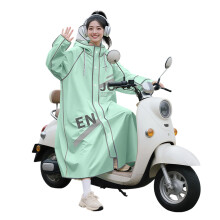 Raincoat Full Body Protection Reflective Strips For Safe Nighttime Riding L Green
