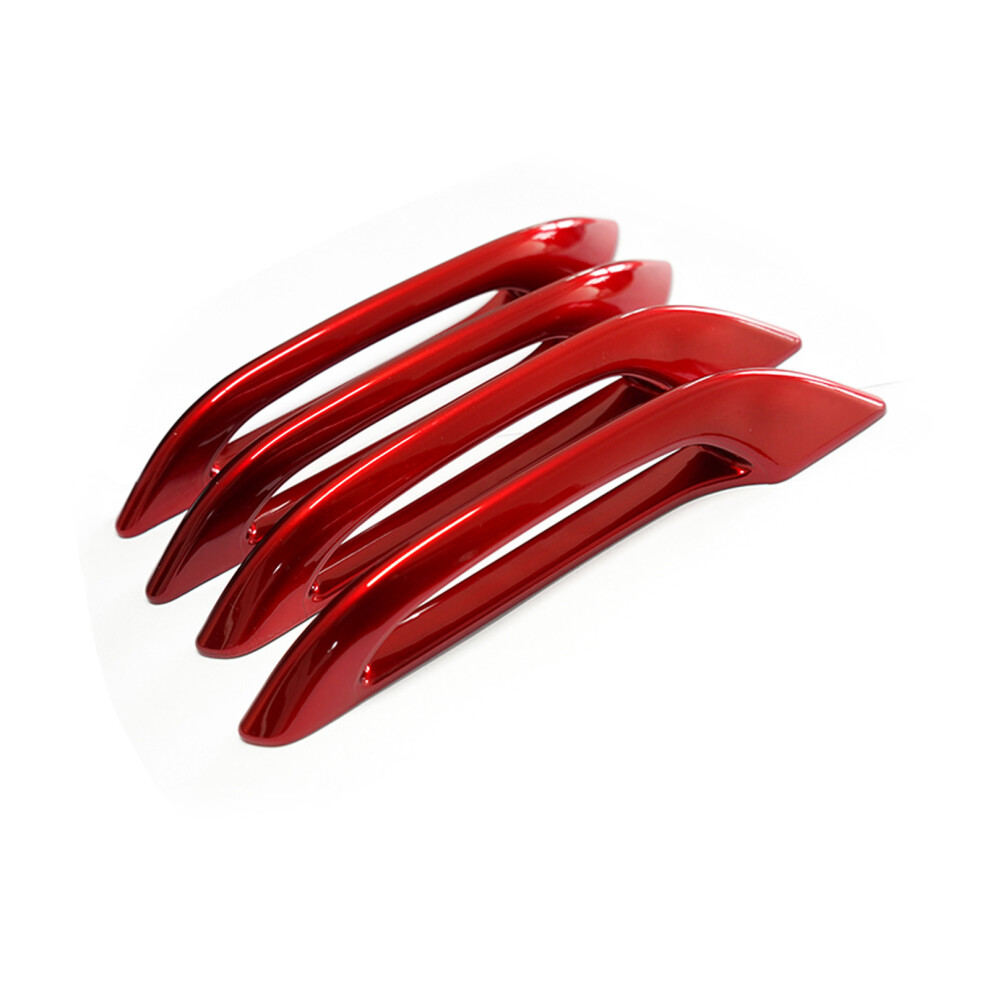 4Pcs Vehicle Handle Cover Anti Scratch Antifreeze Door Handle Sticker For Sedans Red 7754004735118