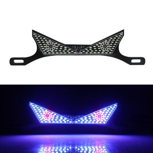 Stylish LED Motorcycle License Plate Decorative Light red and blue triangle light