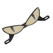 Universal Fit Motorcycle License Plate LED Light Decorative White and yellow cat eye lamp