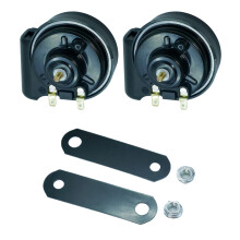 2 Items 12V Standard Electric Horn Clear Sound Sturdy Polymer Plastic Structure
