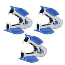 3Pcs Multifunctional Heavy Duty Metal Staple Remover For School Office Supplies Blue