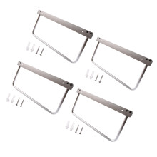 Lightweight Aluminum Folding Shoe Storage Rack Large for Small Silver pack of four