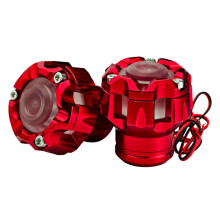 Motorcycle Fork Guard Crash Protector Universal LED Light Front Fork Cap Cover Red