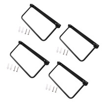Strong Aluminum Collapsible Shoe Organizer Suitable for Camping Travel Black pack of four