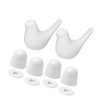 Decorative Golden Bird Toilet Screw Caps Ceramic ABS Material For Motorhome Bath White