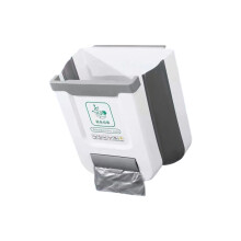 Collapsible Trash Can for Kitchen Space Saver Campers Trailer Hanging Waste Bin White 10L