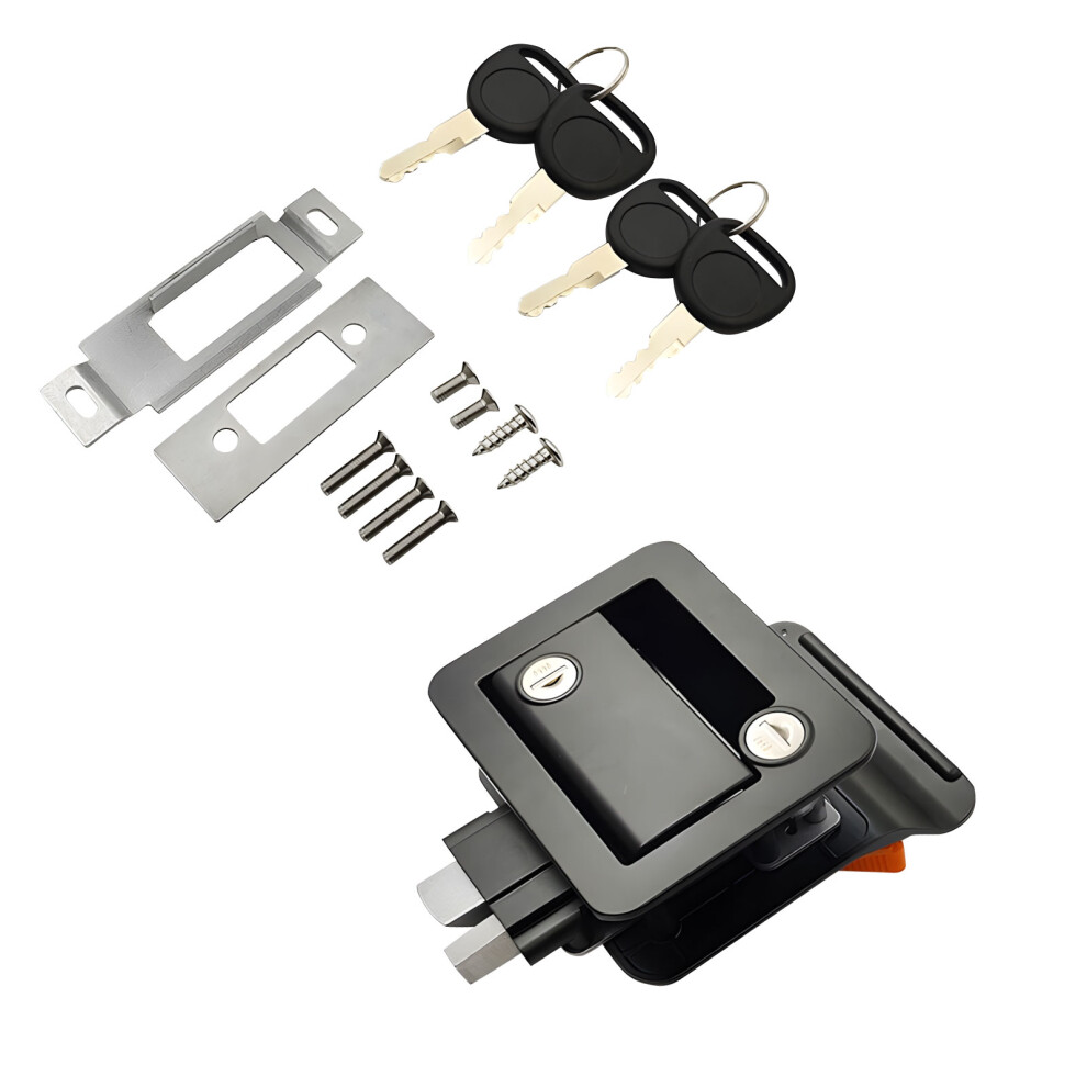 Pack Of 1 Strong Motorhome Lock Global Application Ergonomic Handle Plan Black 7754004738232