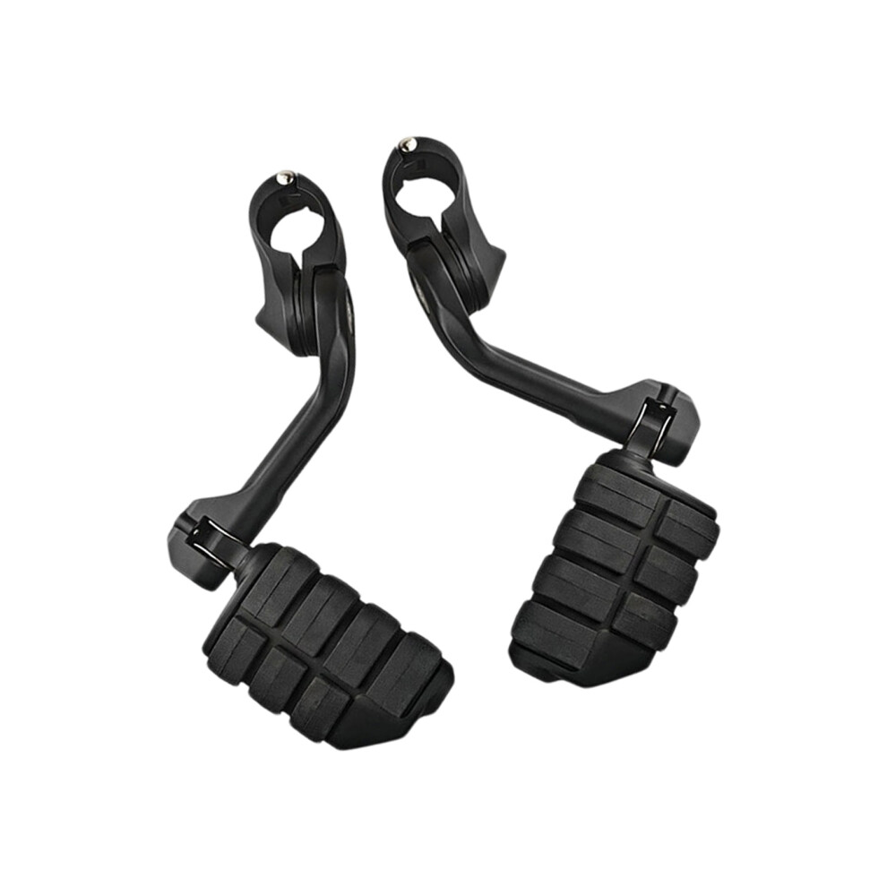 Motorcycle Footrests Reinforced Cast Aluminum Vibration Reduction Long Bracket Black 7754004684690