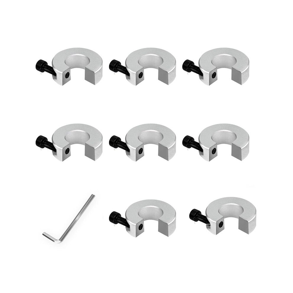 8Pcs Sbr16 Linear Rail Stop Collars Aluminum Alloy Shaft Limit Fixing Rings With Wrench,Linear Rail Shaft Stop Collars 4711837639825