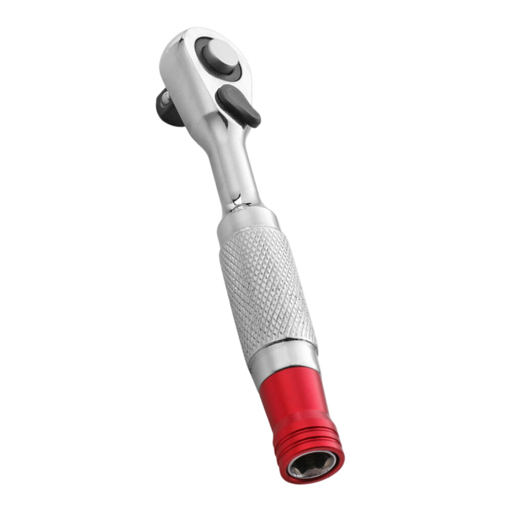 Convenient 1/4Inch Drive Bidirectional Ratchet Wrench With Swivels Head Knurled Sleeve 7754004698765