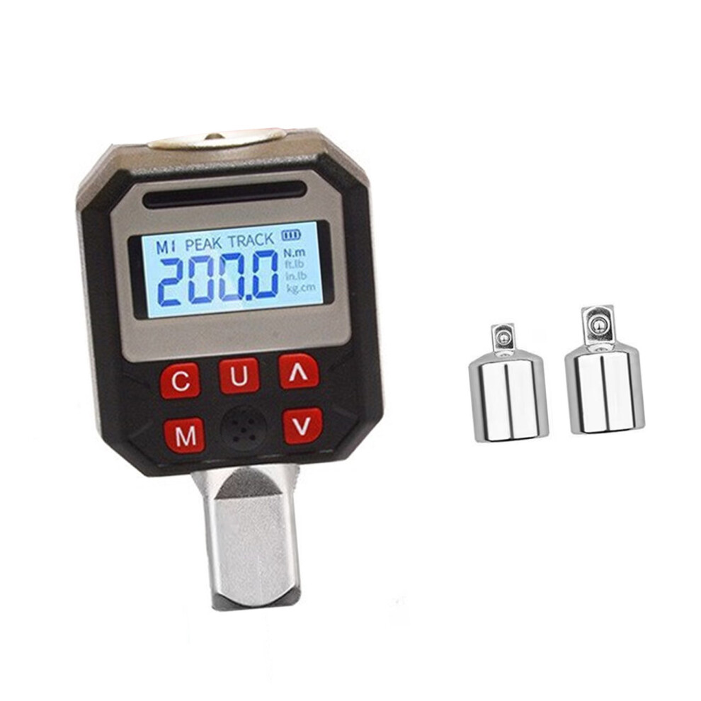 Digital Torque Meter Tool Follow Mode Sound Alarm 5 Ranges 2 Adapters 1.5-340Nm 10 To 200 7754004768017
