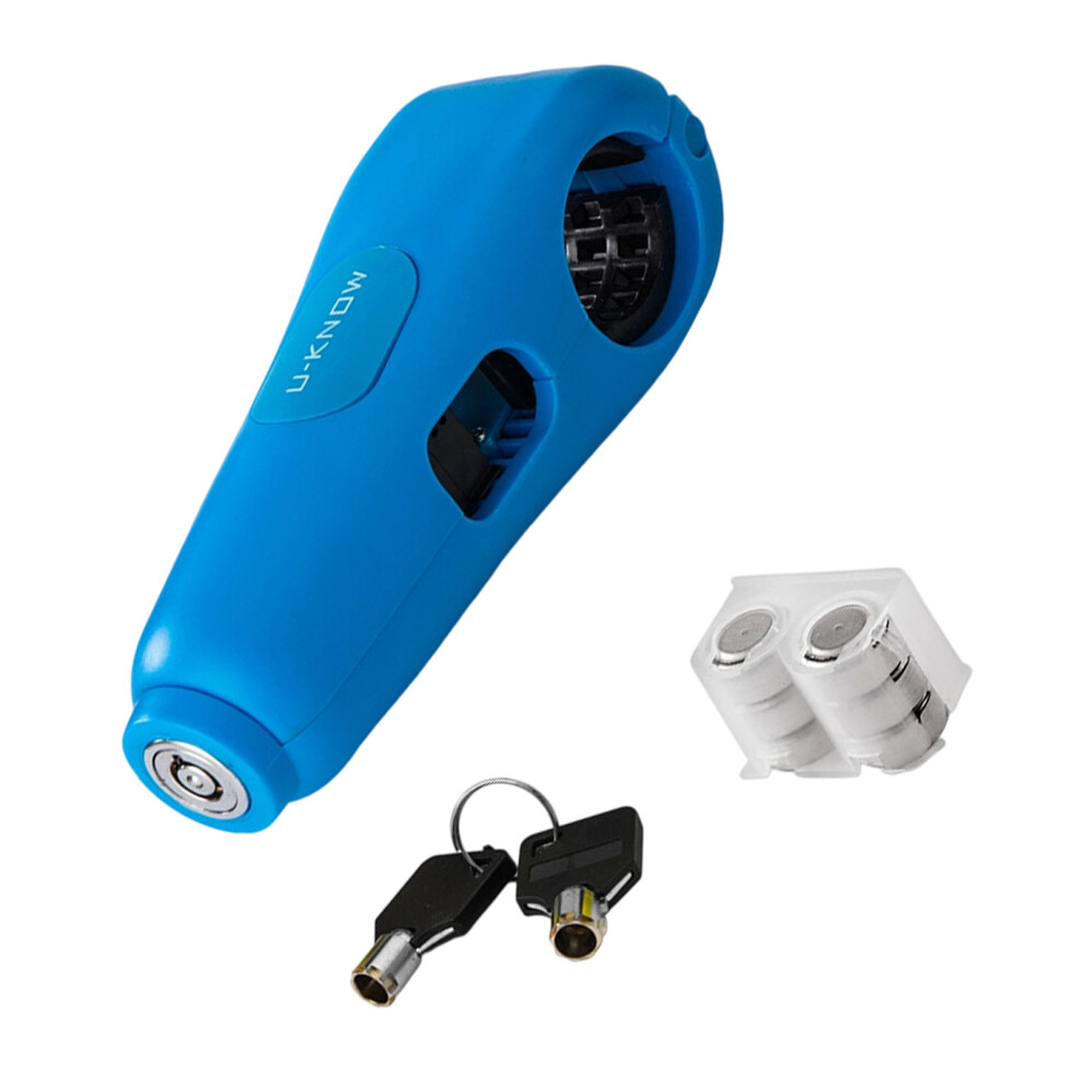 Motorcycle Grip Locks Throttle Handlebar Anti-Theft Lock Brake Lever Safety Lock Blue 7754004730861