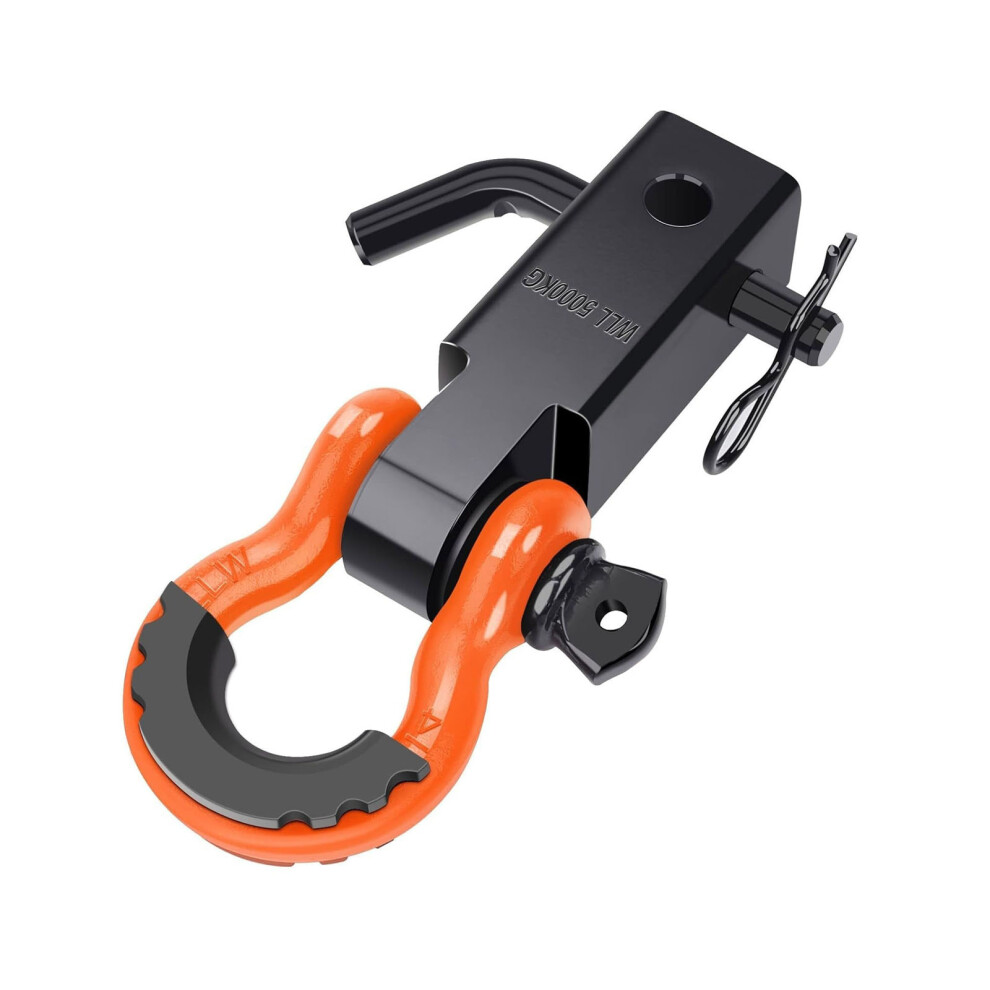 Safety Tow Hook Carbon Steel Shackle Hitch Receiver 2" For Off Road Recovery O 7754004695863