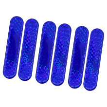 6Pcs Auto Adhesive Vehicle Warning Stickers Auto Body Protection Film for Car Blue