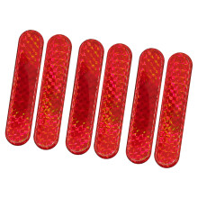6Pc Removable Reflective Strips for Car Trunk & Door No Damage to Paint Surfaces Red