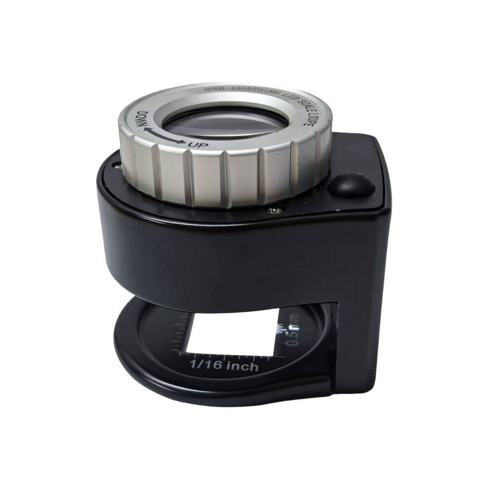 Powerful 30X Zooming Magnifier Builts In LED Light For Detailed Observation Black