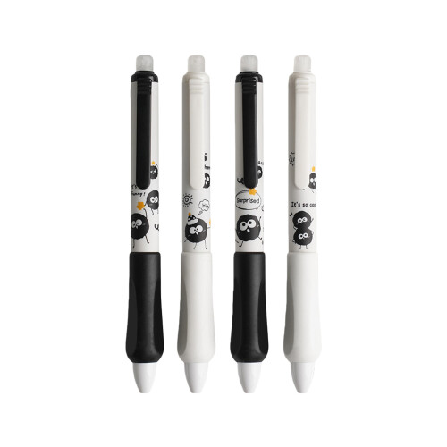 4Pcs Erasable Retractable Gel Pen Triangular Grip 0.5MM Tip Refillable Gel Pen  briquettes