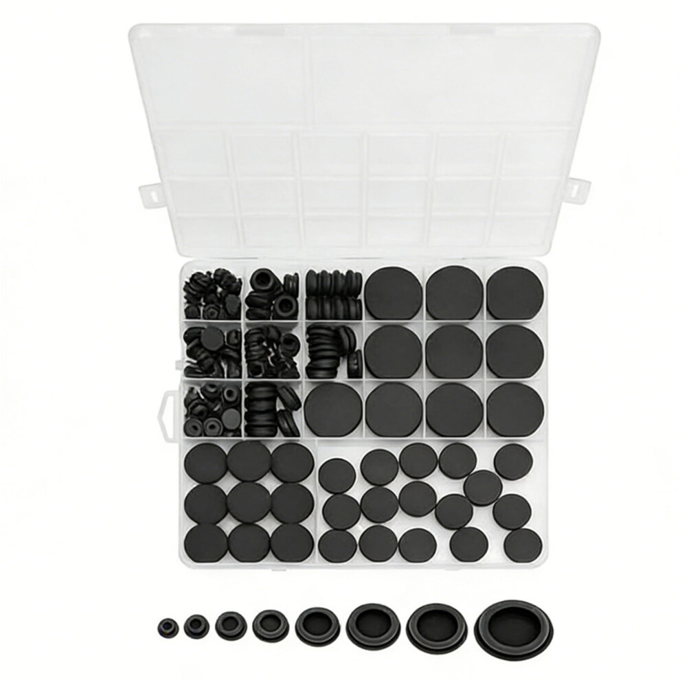 125Pc Silicone Hole Plugs Grommets Flexible Design Resistant To High Temperature 7754004732438
