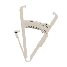 Ergonomic Plastic Body Fat Caliper Double Measurement Scale Home Gym Fitness Off white.