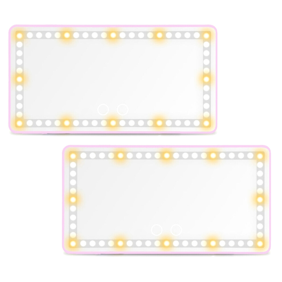 Vehicle Rechargeable Makeup Mirror For Sun Visors With 60 Leds 3 Modes 2 Light 7754004706835