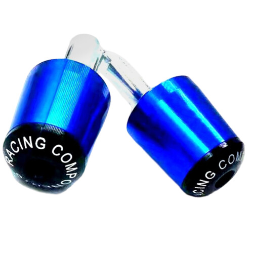 Quick Install Aluminum Motorcycle Grip Plugs Universal Design No Tool Needed Blue