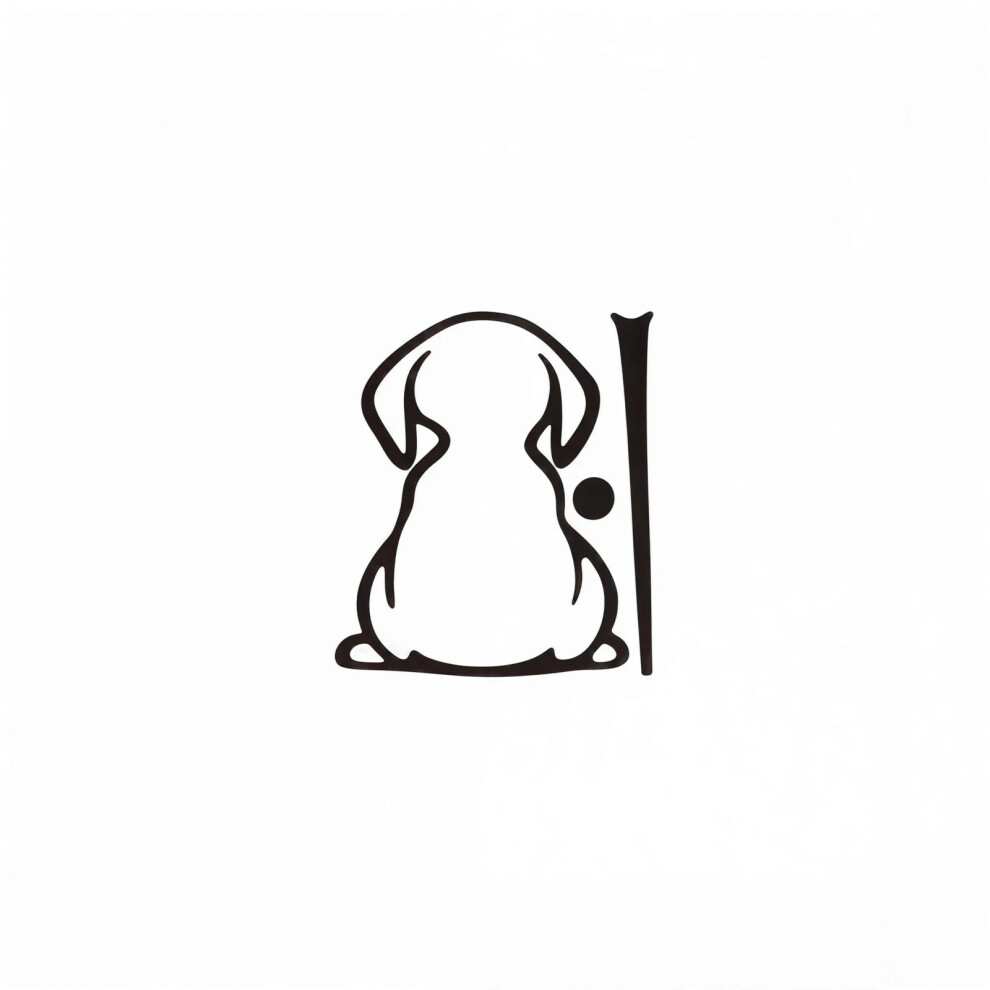 Funny Moving Dog Windshield Wiper Area Decal For Auto Rear Glass Sunproof Pvc Black 7754004724631