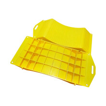 Two Piece High Grip Tire Ramps Designed For Smooth Vehicle Access Yellow