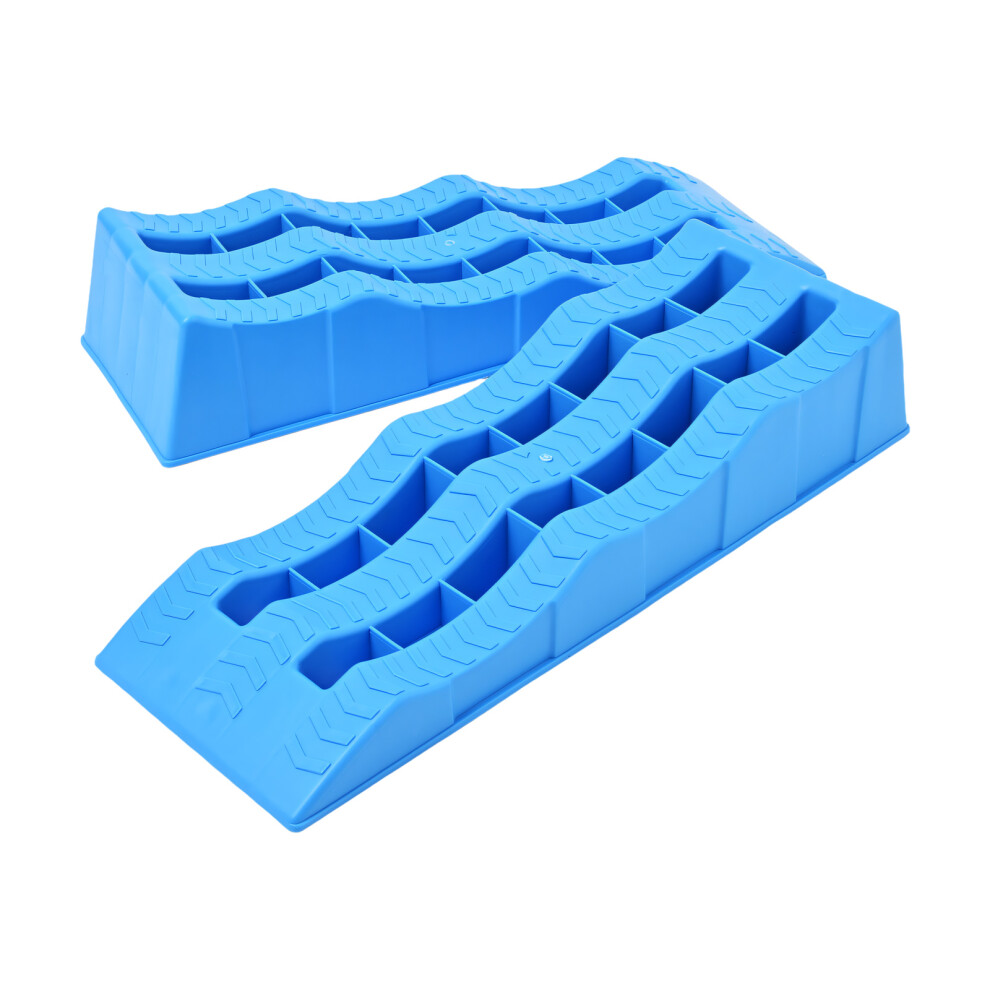 Sturdy Abs Camping Vehicle Leveling Blocks Set For Secure Parking On Uneven Ground Blue 7754004686519